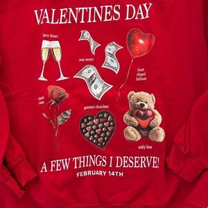SKULLHOUSE DESIGNS - Valentines Day Red Graphic Crewneck Sweatshirt